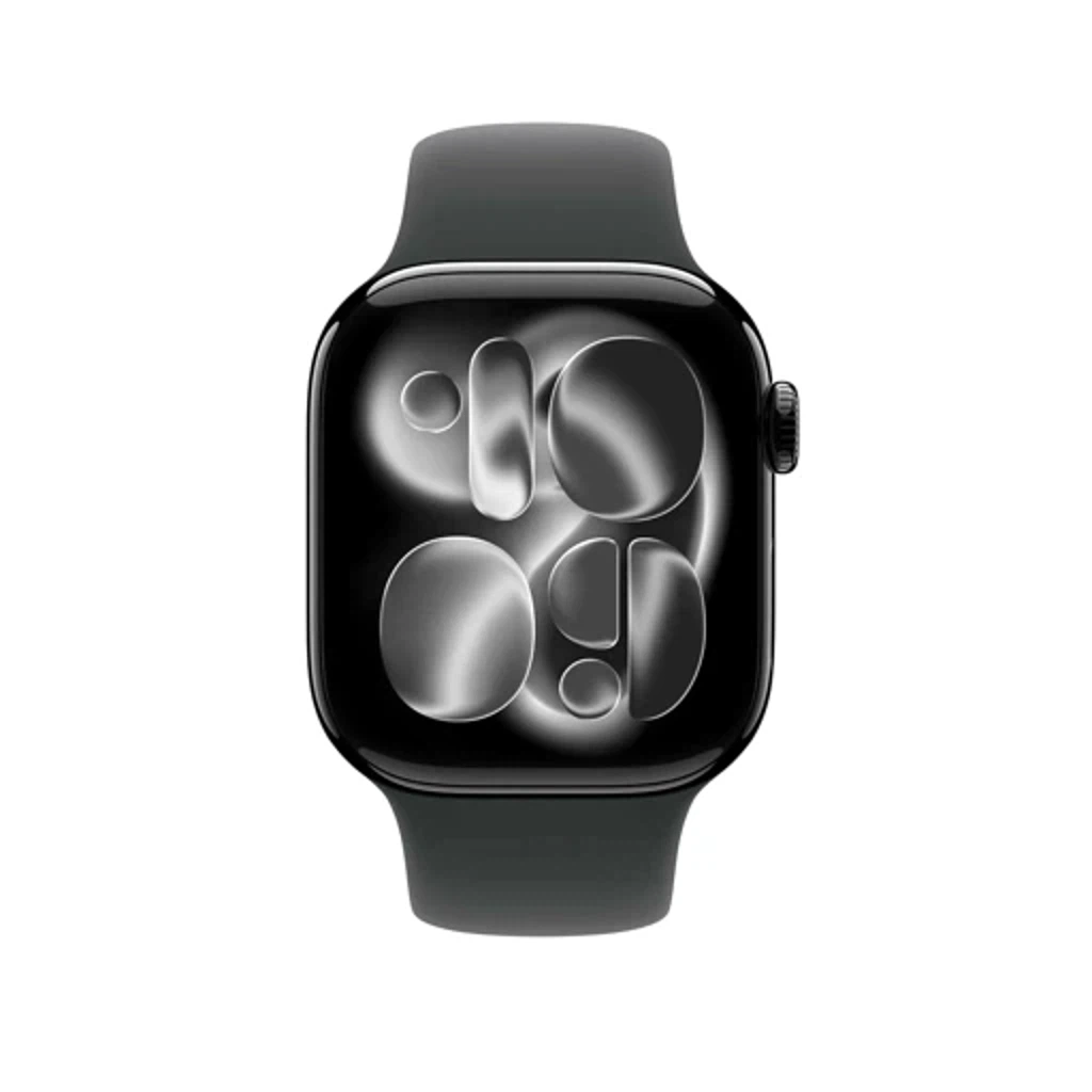 Умные часы Apple Watch Series 11 GPS 42mm Jet Black Aluminum Case with Black Sport Band - M/L (MEQX4)